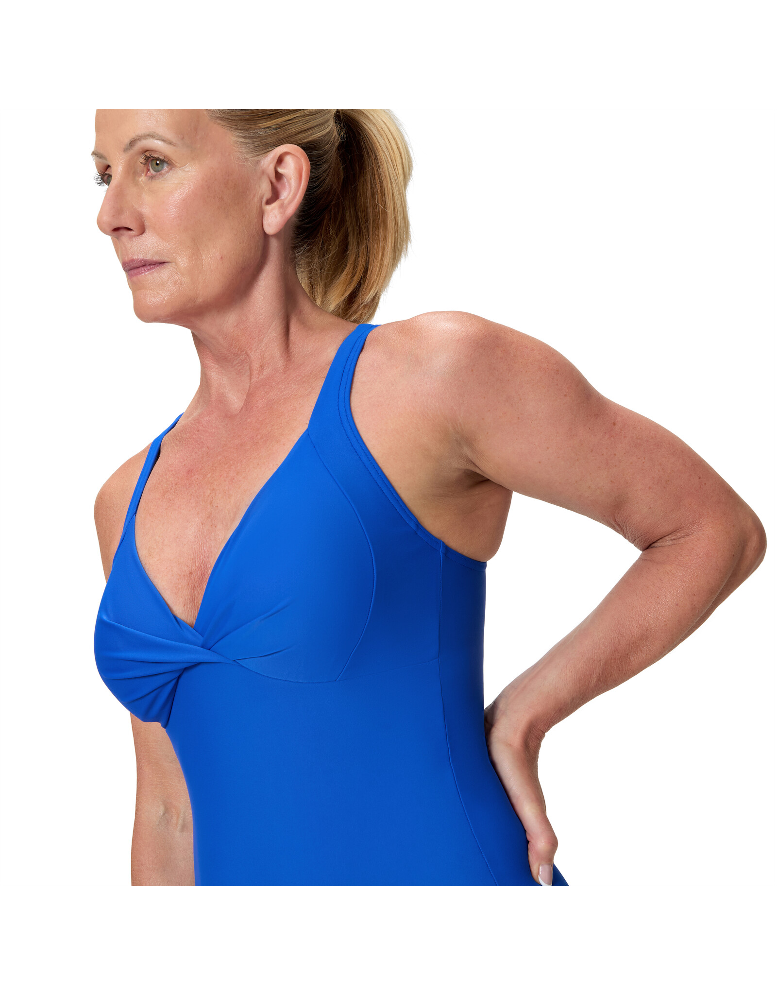 Speedo SOLID CROSS KNOT SHAPING 1P BLU