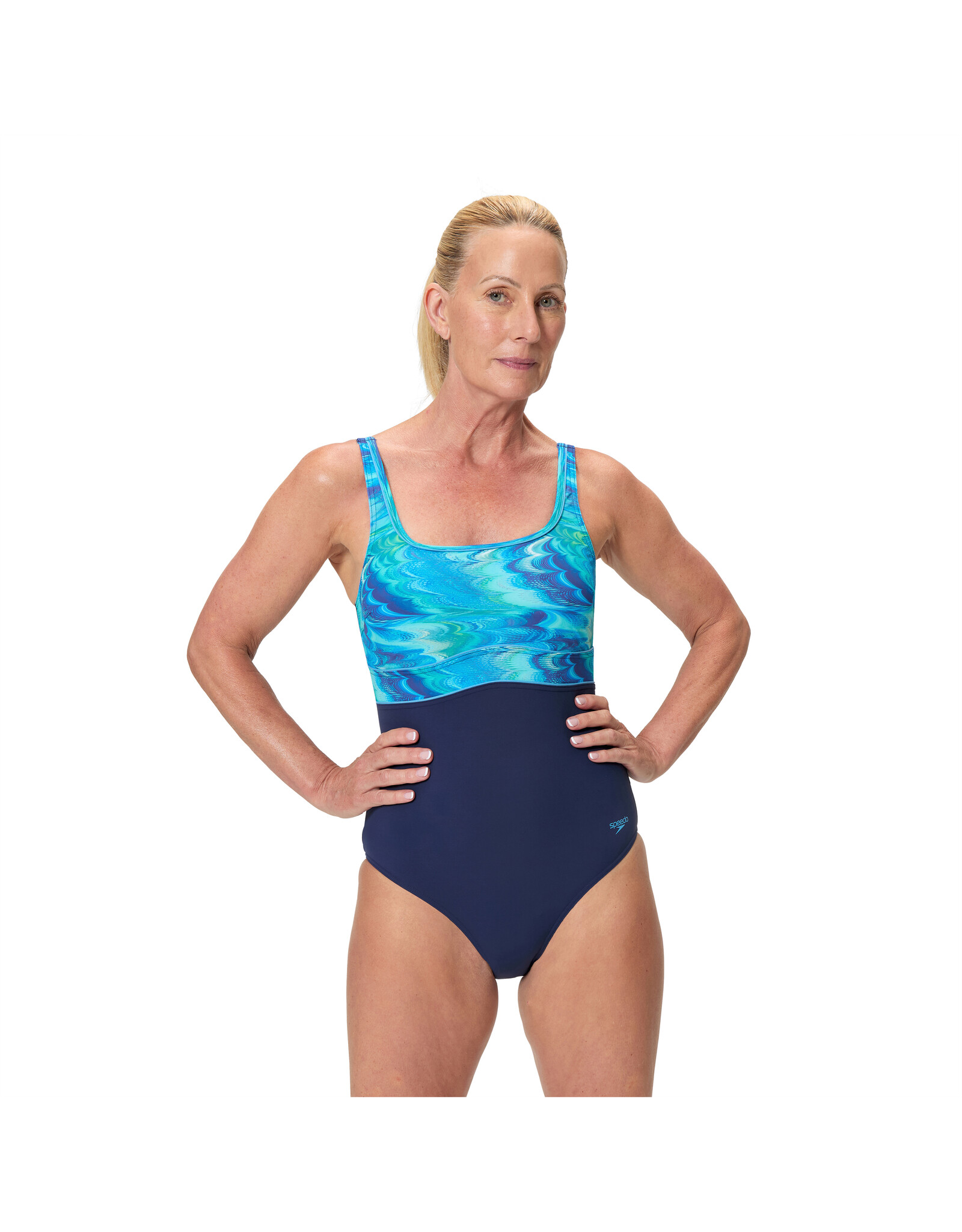 Speedo PRINT CONTOUR ECLIPSE 1P NAV/BLU