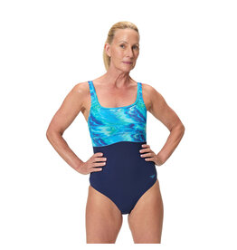 Speedo PRINT CONTOUR ECLIPSE 1P NAV/BLU