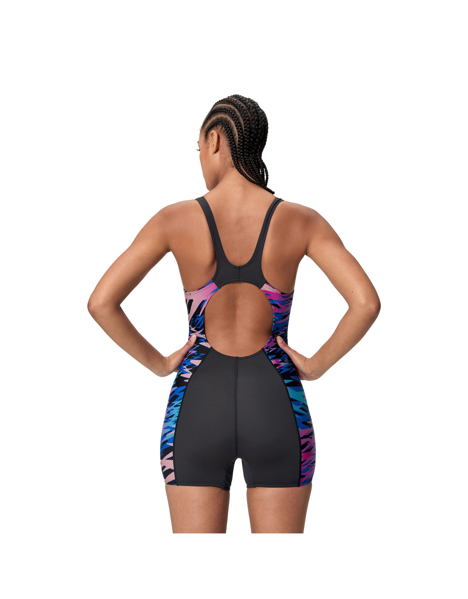 Speedo HYPERBOOM SPLICE MUSCLEB LEGSUIT BLA/PIN