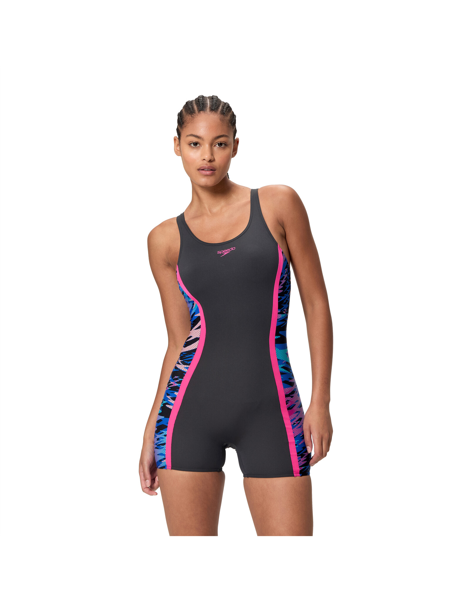 Speedo HYPERBOOM SPLICE MUSCLEB LEGSUIT BLA/PIN