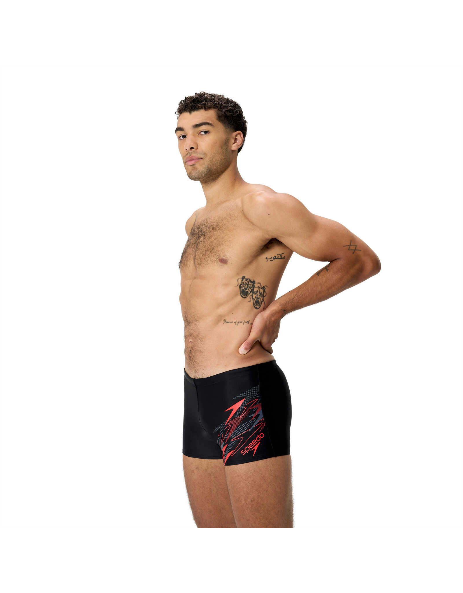 Speedo MEDLEY LOGO AQSH BLA/RED