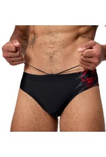 Speedo MEDLEY LOGO BRIEF 7CM BLA/RED