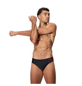 Speedo MEDLEY LOGO BRIEF 7CM BLA/RED