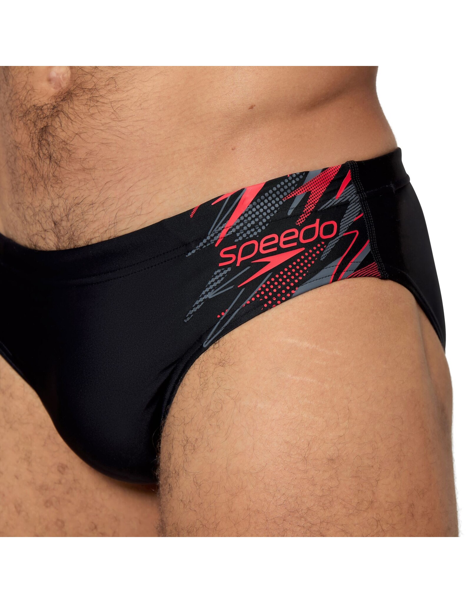 Speedo MEDLEY LOGO BRIEF 7CM BLA/RED