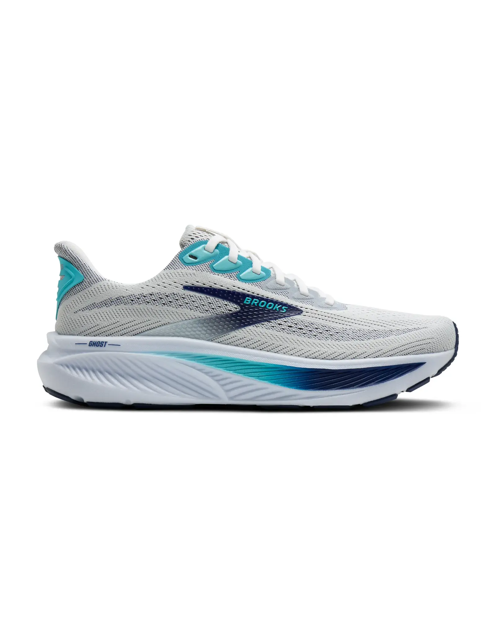 Brooks Ghost 17-Heren-White/Beacon Blue/Ipanema