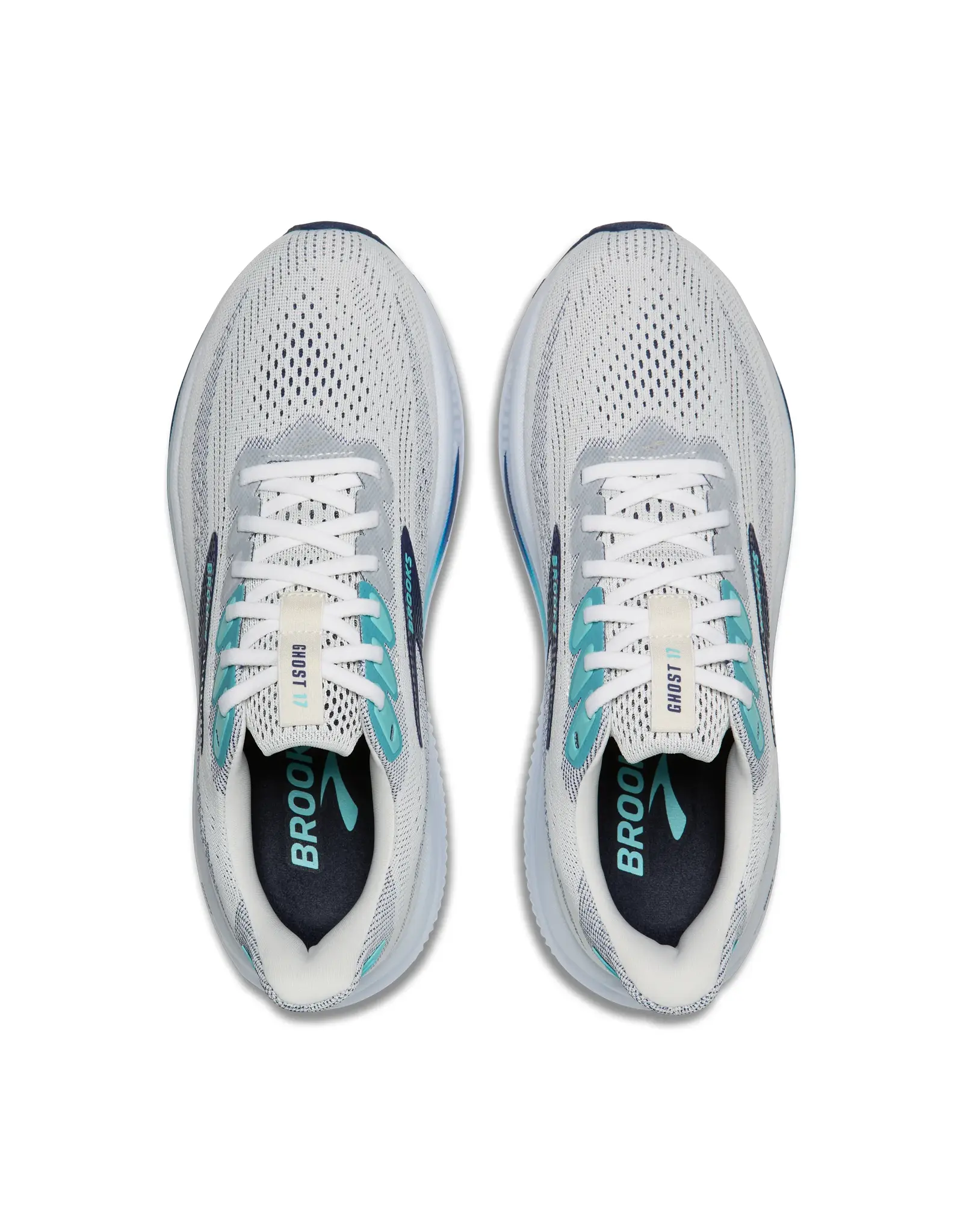 Brooks Ghost 17-Heren-White/Beacon Blue/Ipanema