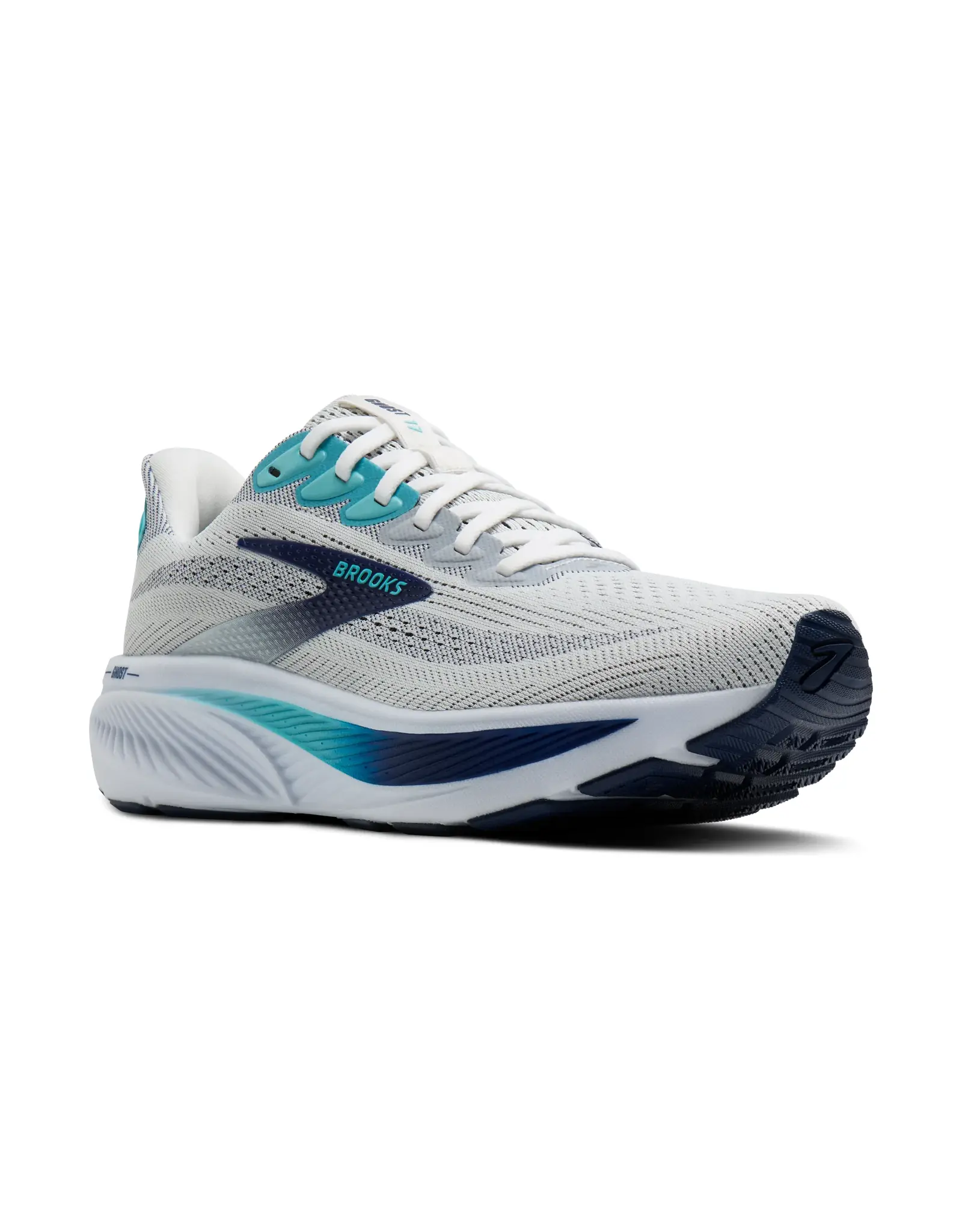 Brooks Ghost 17-Heren-White/Beacon Blue/Ipanema