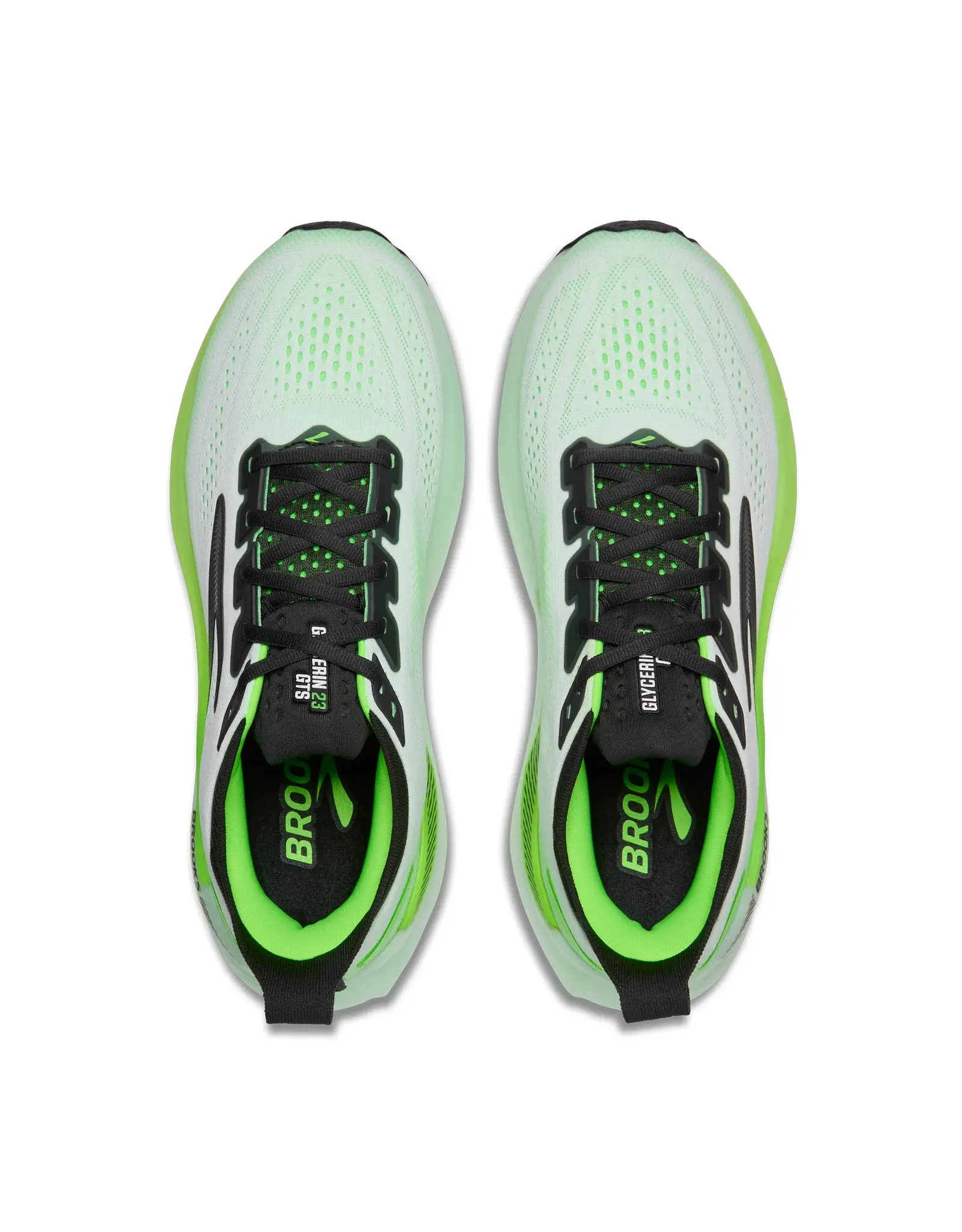 Brooks Glycerin GTS 23-Heren-White/Phantom/Green Gecko