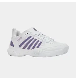 K-swiss KS TFW COURT EXPRESS 2 CLAY-Dames-WHT/PURPLHZE/NEONLVNDR