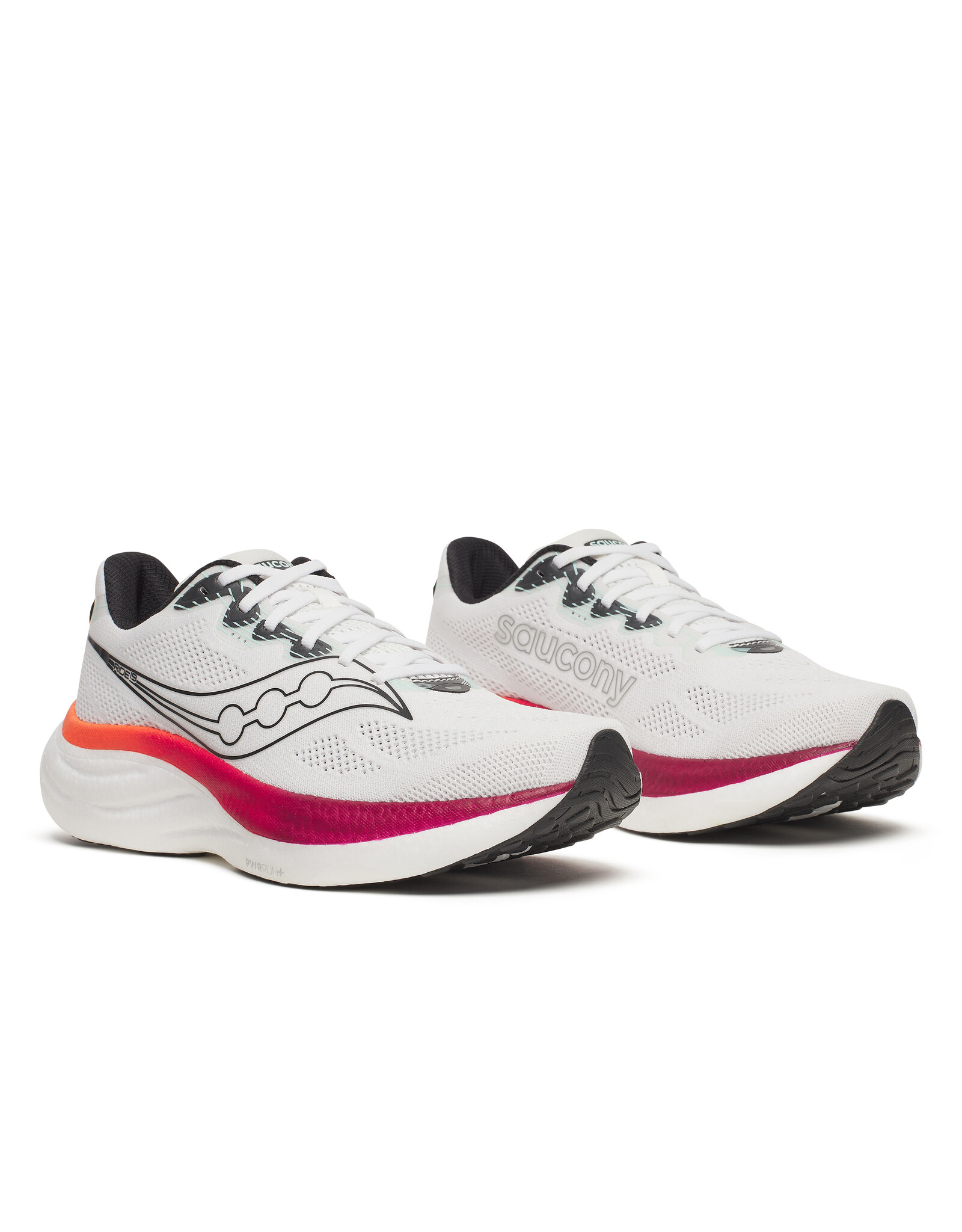 Saucony RIDE 19-Heren-WHITE/CRIMSON