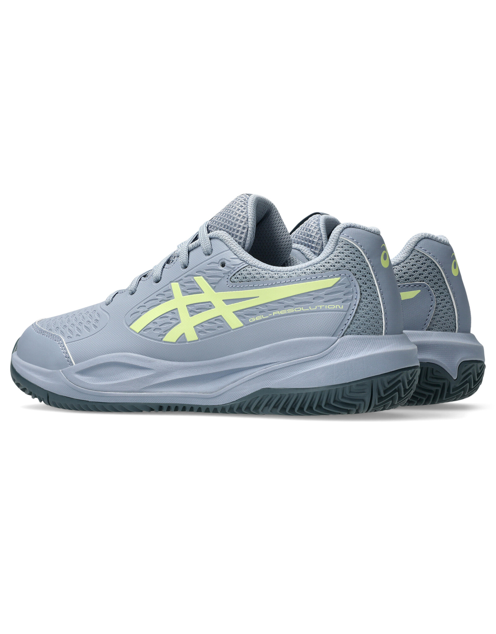 Asics GEL-RESOLUTION X GS CLAY-Kinderen-GREY BLUE/PISTACHIO