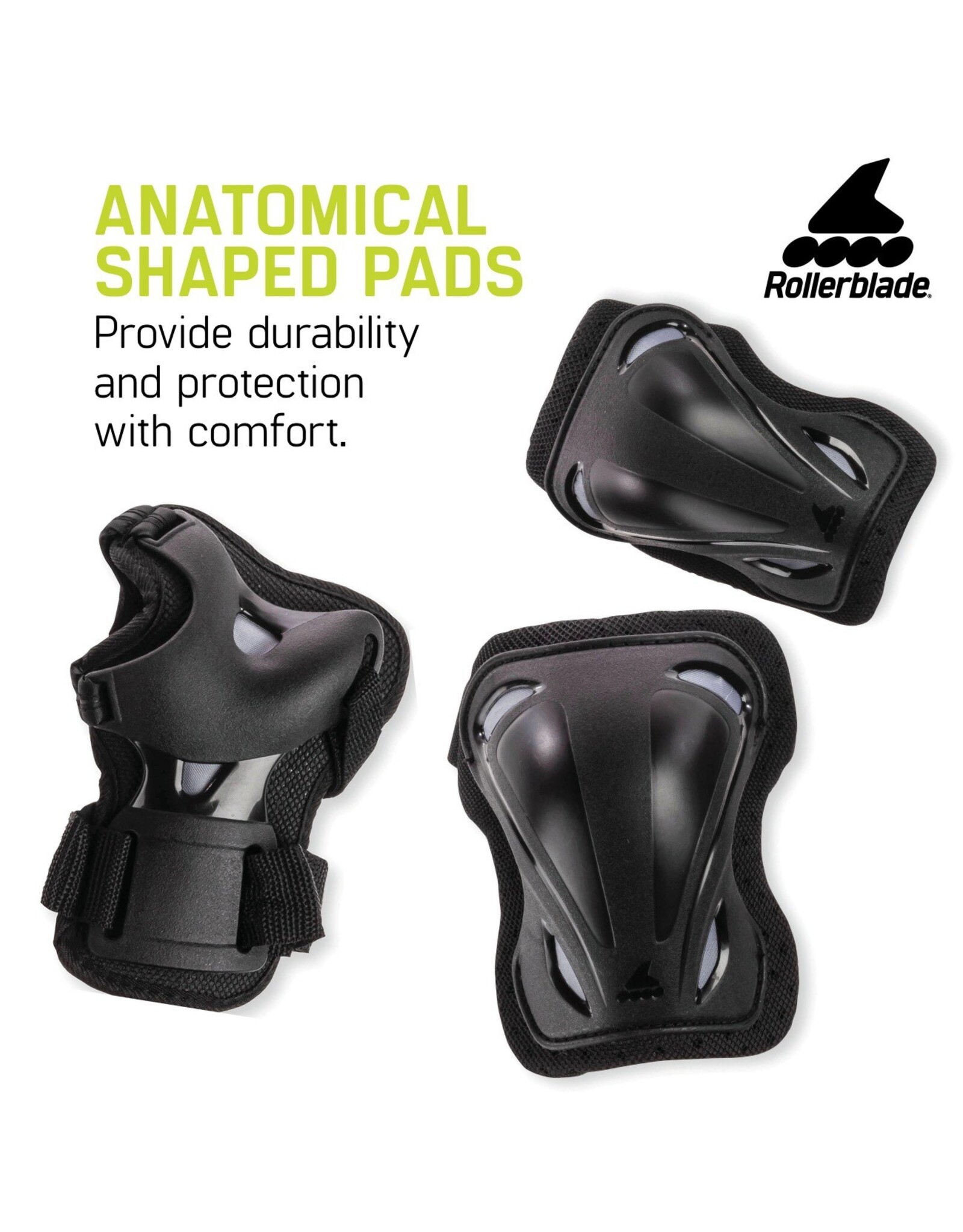 Rollerblade Skate Gear Junior 3 Pack-black