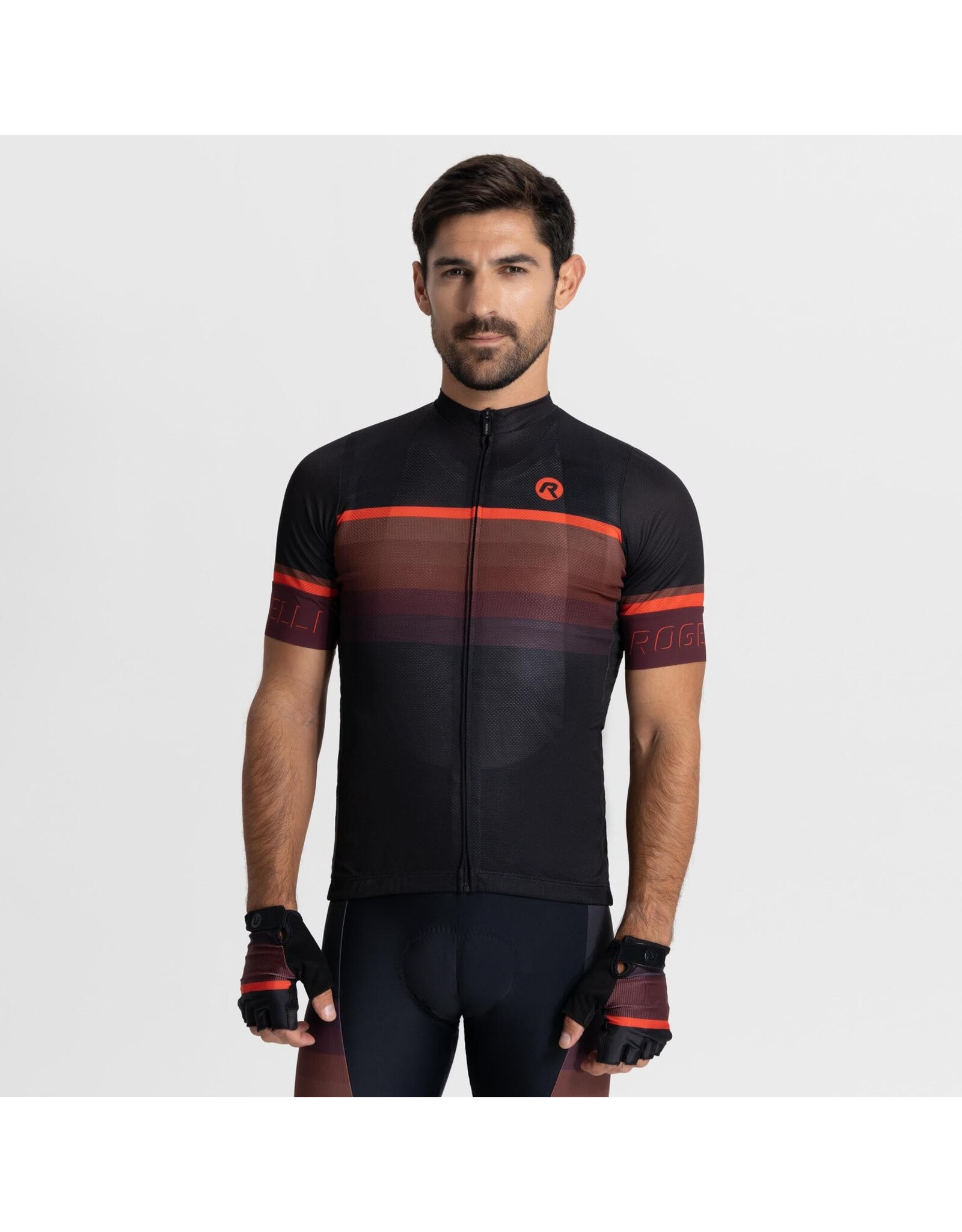 Rogelli Hero II- Jersey S/S-black/bordeaux/red