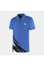 K-swiss KS AP HYPERCOURT PRINT POLO STRIPE-Heren-DAZZLING BLUE