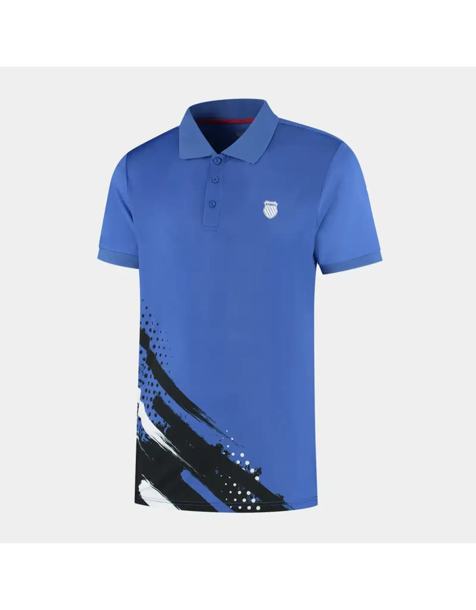 K-swiss KS AP HYPERCOURT PRINT POLO STRIPE-Heren-DAZZLING BLUE