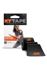 KT TAPE KT Original coton Tape Precut (20 x 25cm)-Black