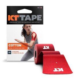 KT TAPE KT Original coton Tape Precut (20 x 25cm)-Red