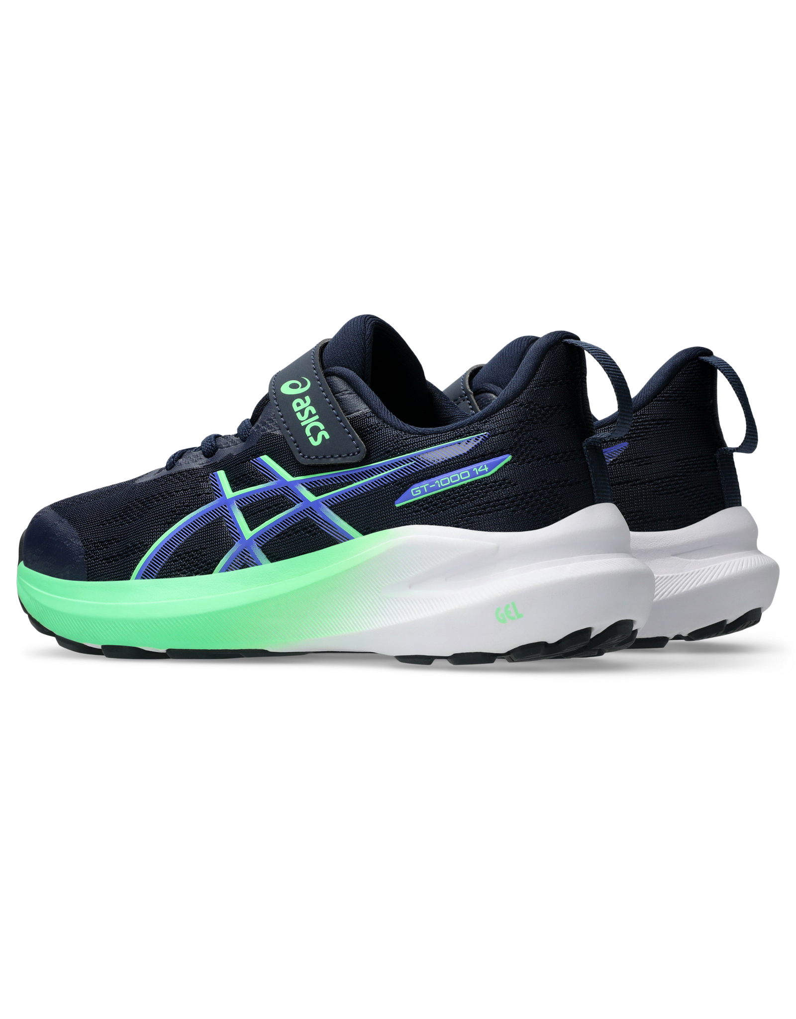 Asics GT-1000 14 PS-Kinderen-MIDNIGHT/VITAL GREEN