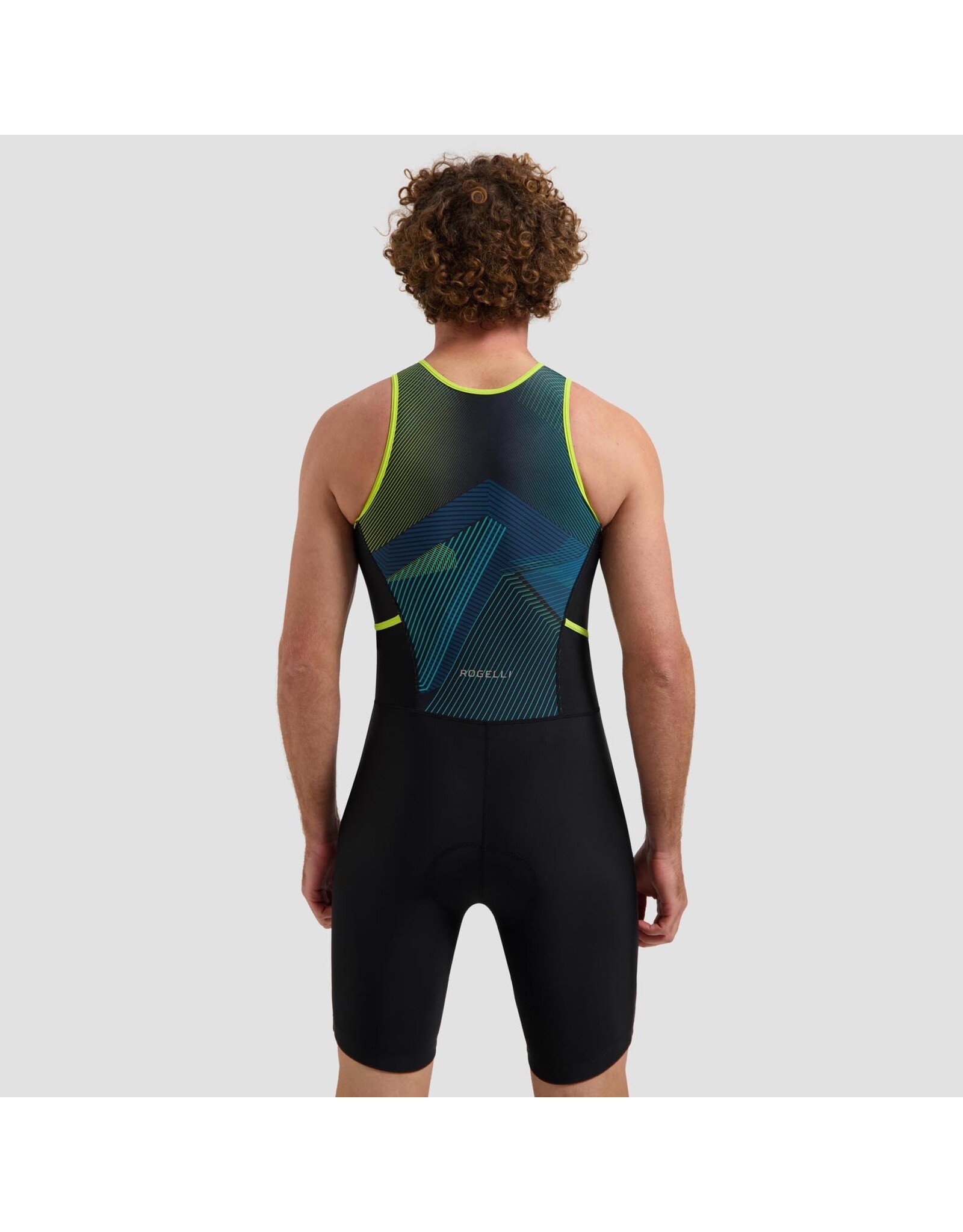 Rogelli Florida Graphic- Triathlon Suit-black/blue/fluor