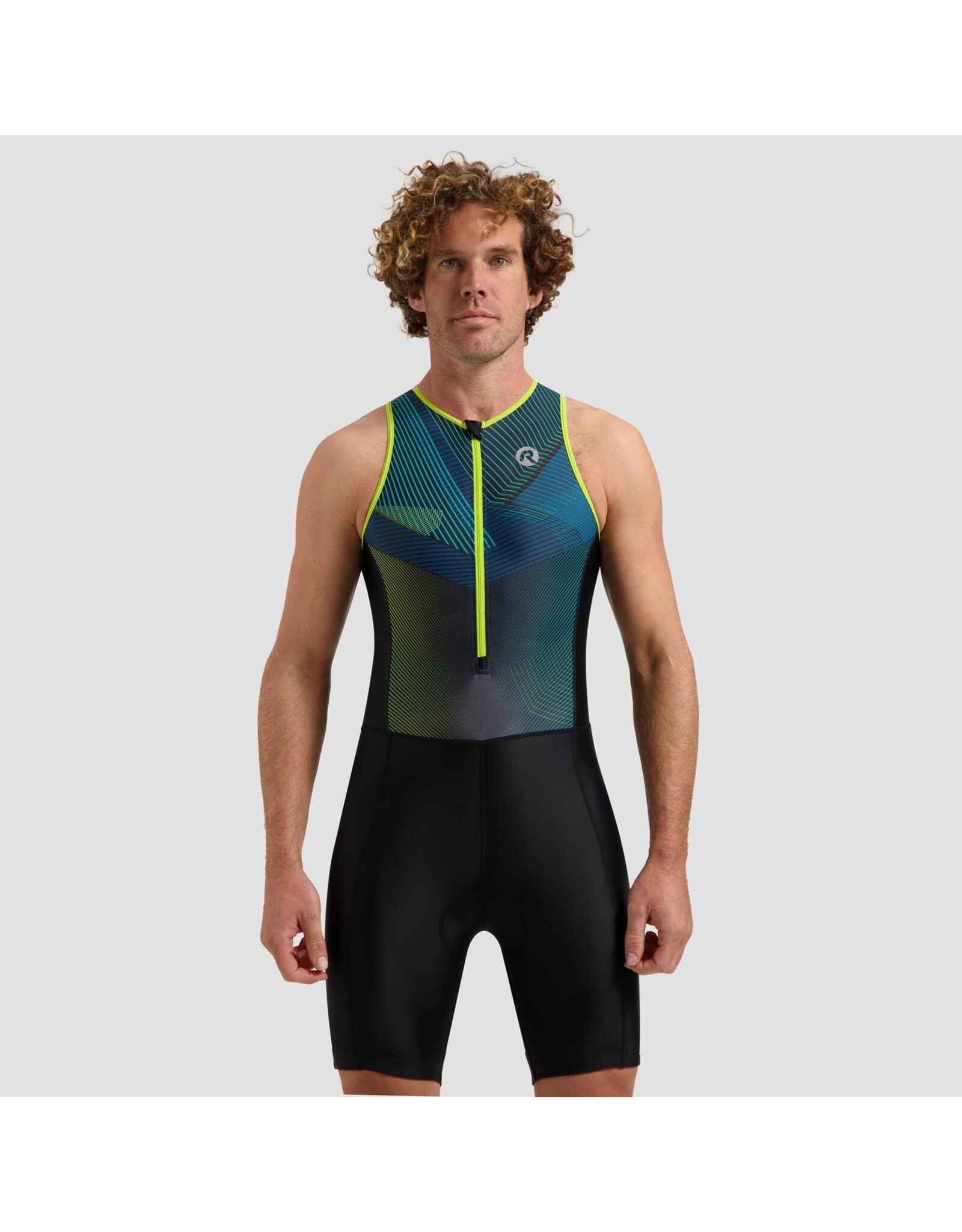 Rogelli Florida Graphic- Triathlon Suit-black/blue/fluor