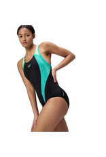 Speedo ECO+M PLACEM LANEBACK BLA/GRN