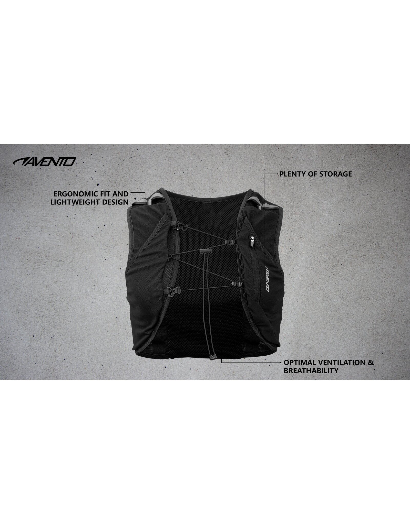 Avento Hardloopvest • Hydration • Zwart