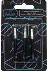 Faver® Shafts Aluminium • Roterende Top • Zwart/Zilver