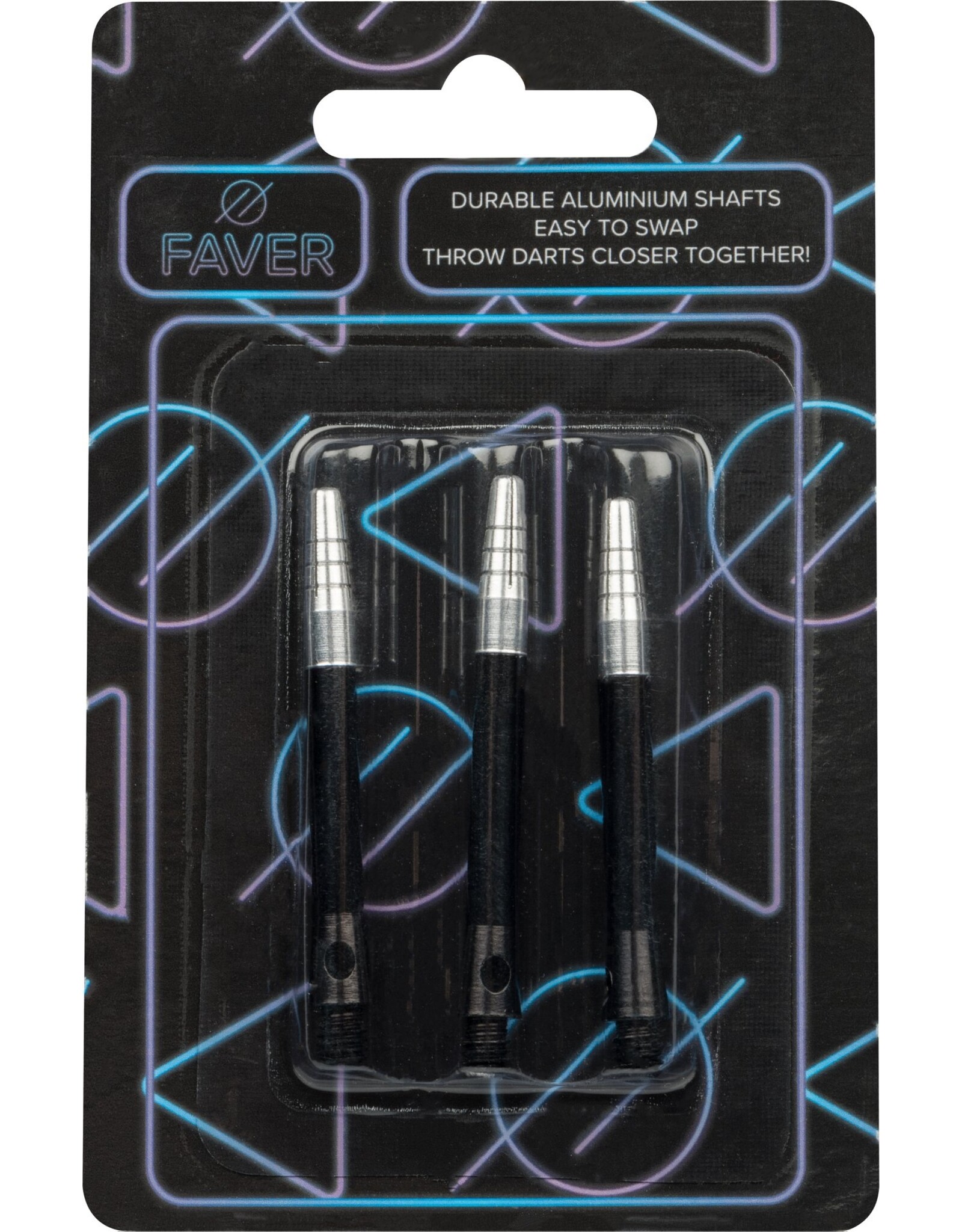 Faver® Shafts Aluminium • Roterende Top • Zwart/Zilver