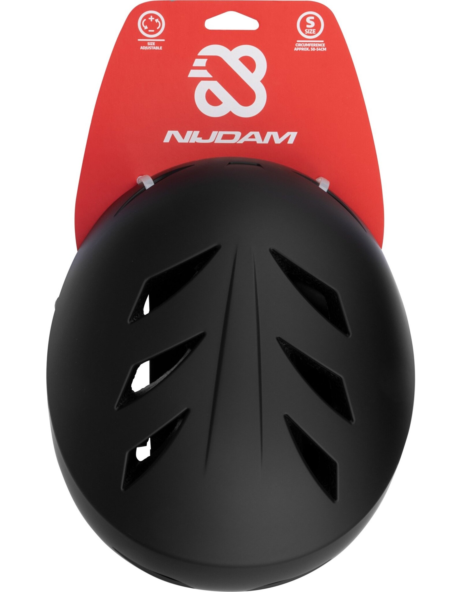 Nijdam Skatehelm Verstelbaar • Dark Fyre • Zwart/Rood (BLK)