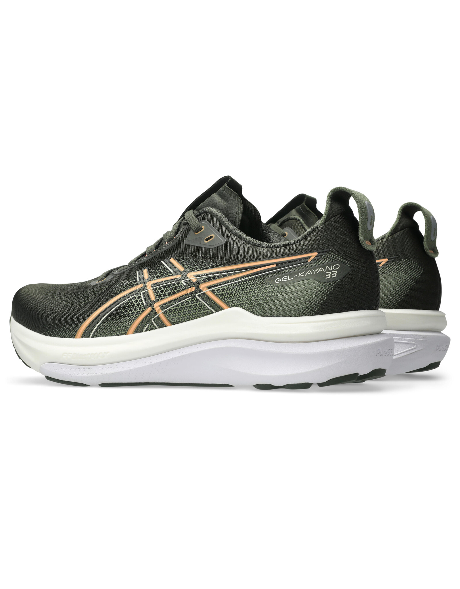 Asics GEL-KAYANO 33-Heren-VINTAGE KHAKI/BRIGHT SUNSTONE