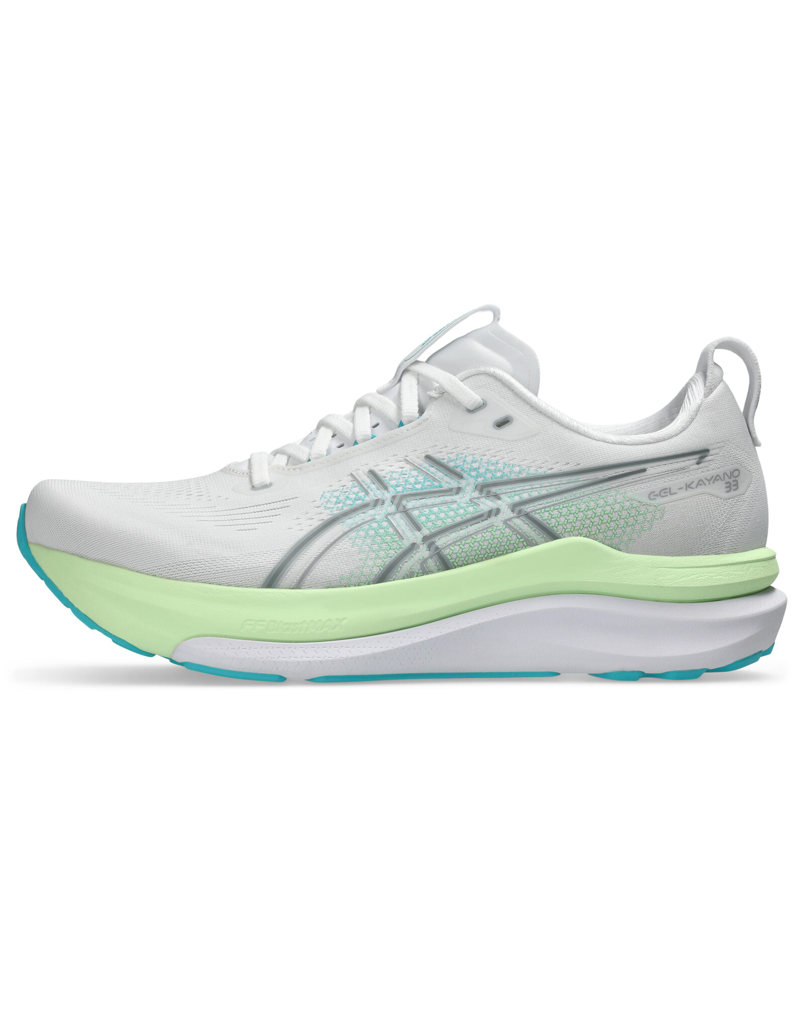 Asics GEL-KAYANO 33-Heren-WHITE/ENERGY AQUA