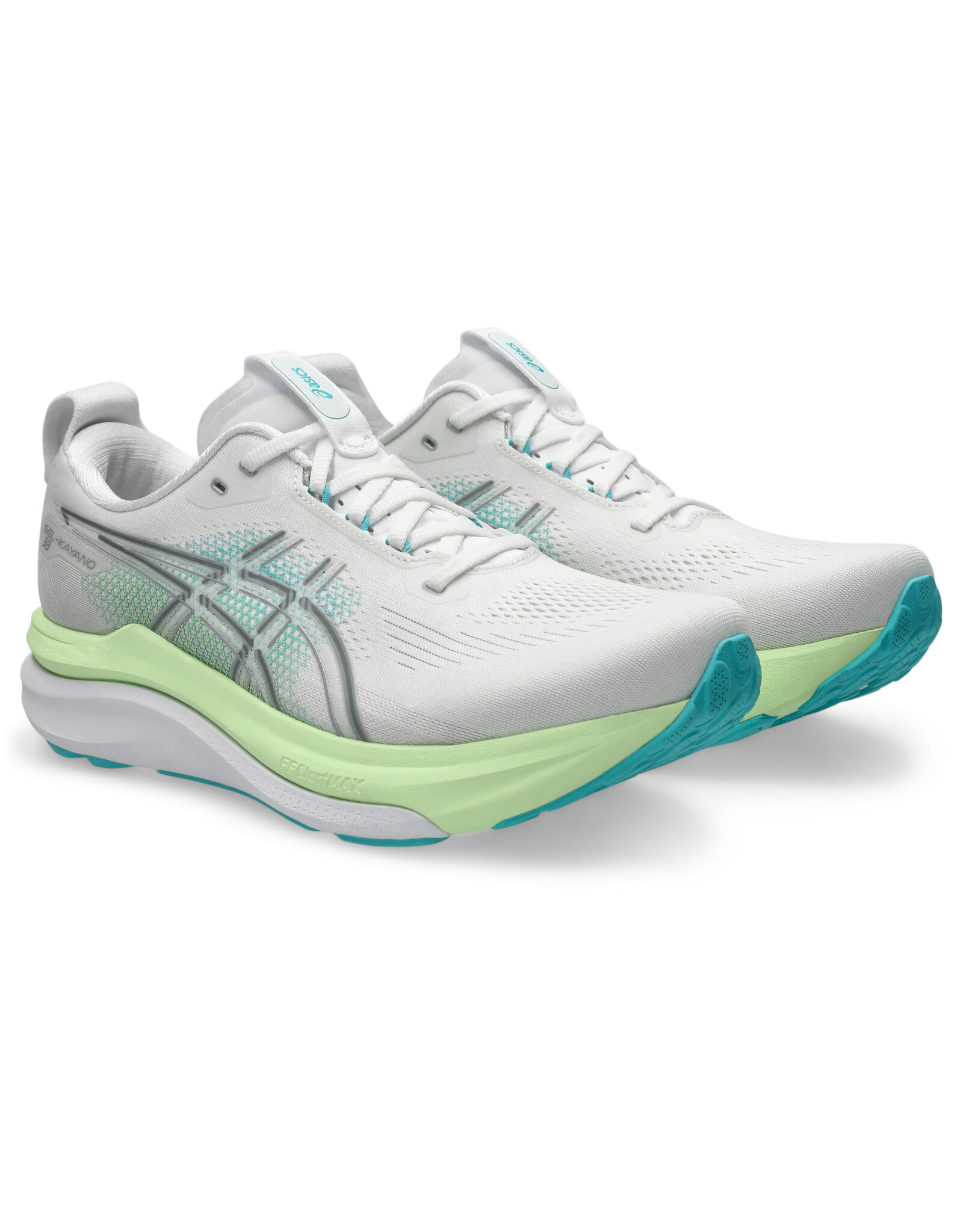Asics GEL-KAYANO 33-Heren-WHITE/ENERGY AQUA