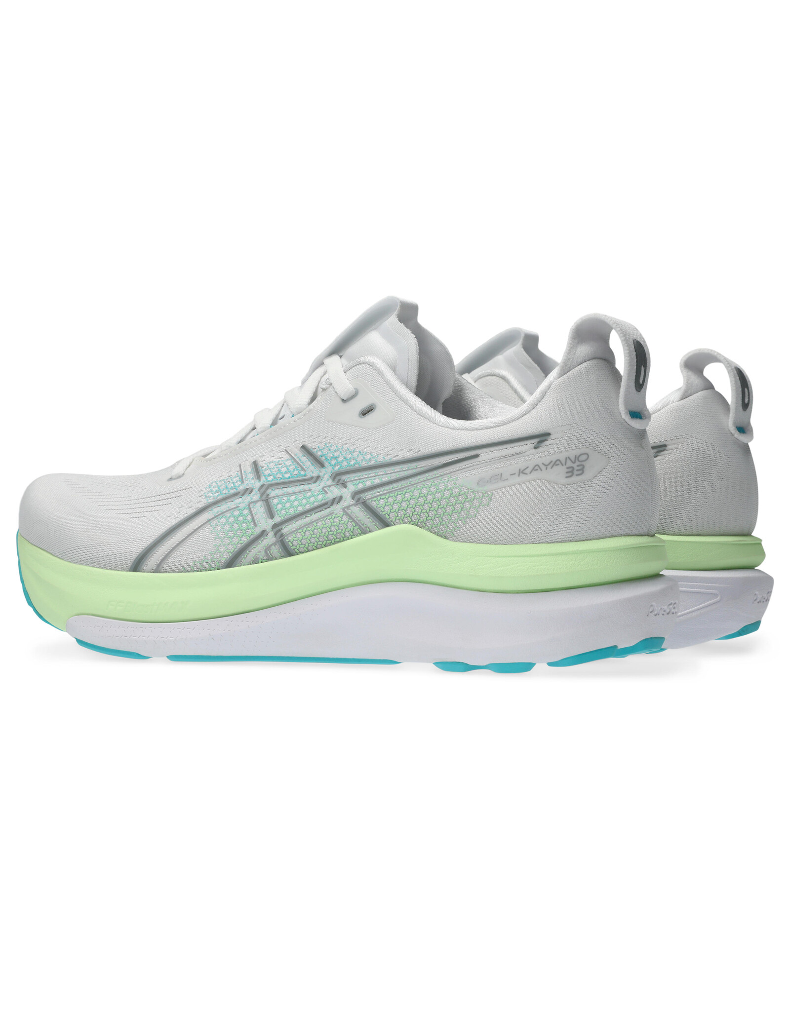 Asics GEL-KAYANO 33-Heren-WHITE/ENERGY AQUA