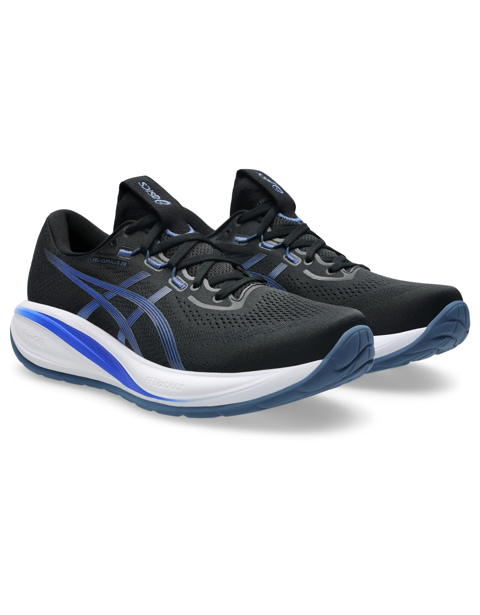Asics GEL-CUMULUS 28-Heren-BLACK/NEON BLUE
