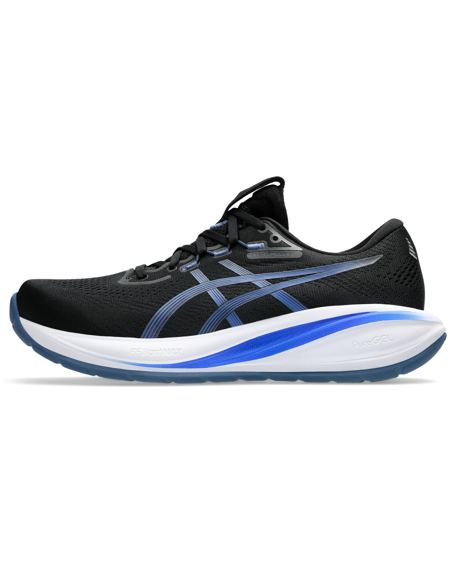 Asics GEL-CUMULUS 28-Heren-BLACK/NEON BLUE