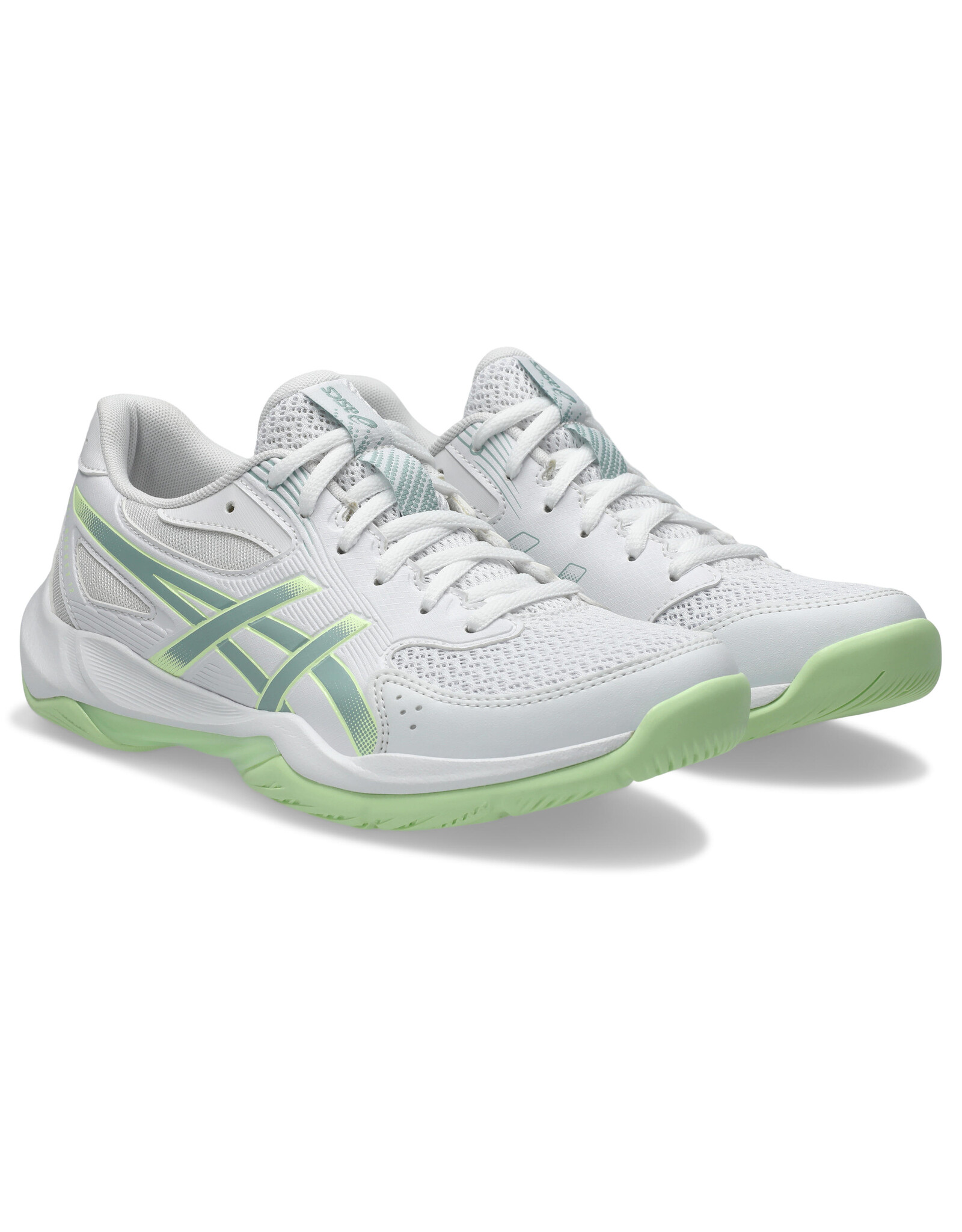 Asics GEL-ROCKET 12-Dames-WHITE/OCEAN HAZE