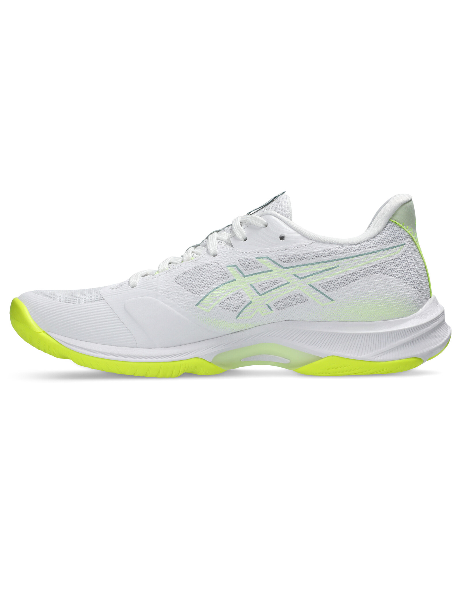 Asics NETBURNER BALLISTIC FF 4-Dames-WHITE/SAFETY YELLOW