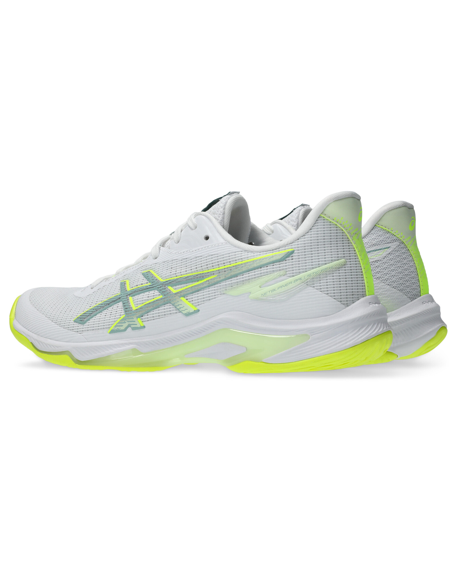 Asics NETBURNER BALLISTIC FF 4-Dames-WHITE/SAFETY YELLOW