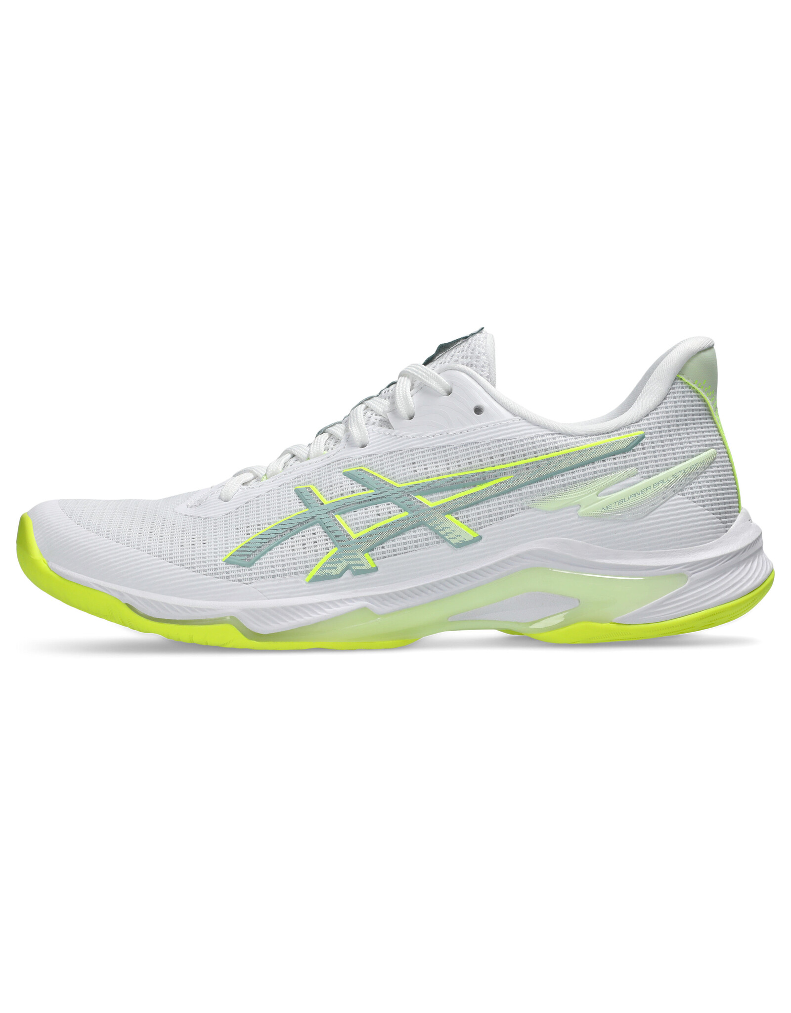 Asics NETBURNER BALLISTIC FF 4-Dames-WHITE/SAFETY YELLOW