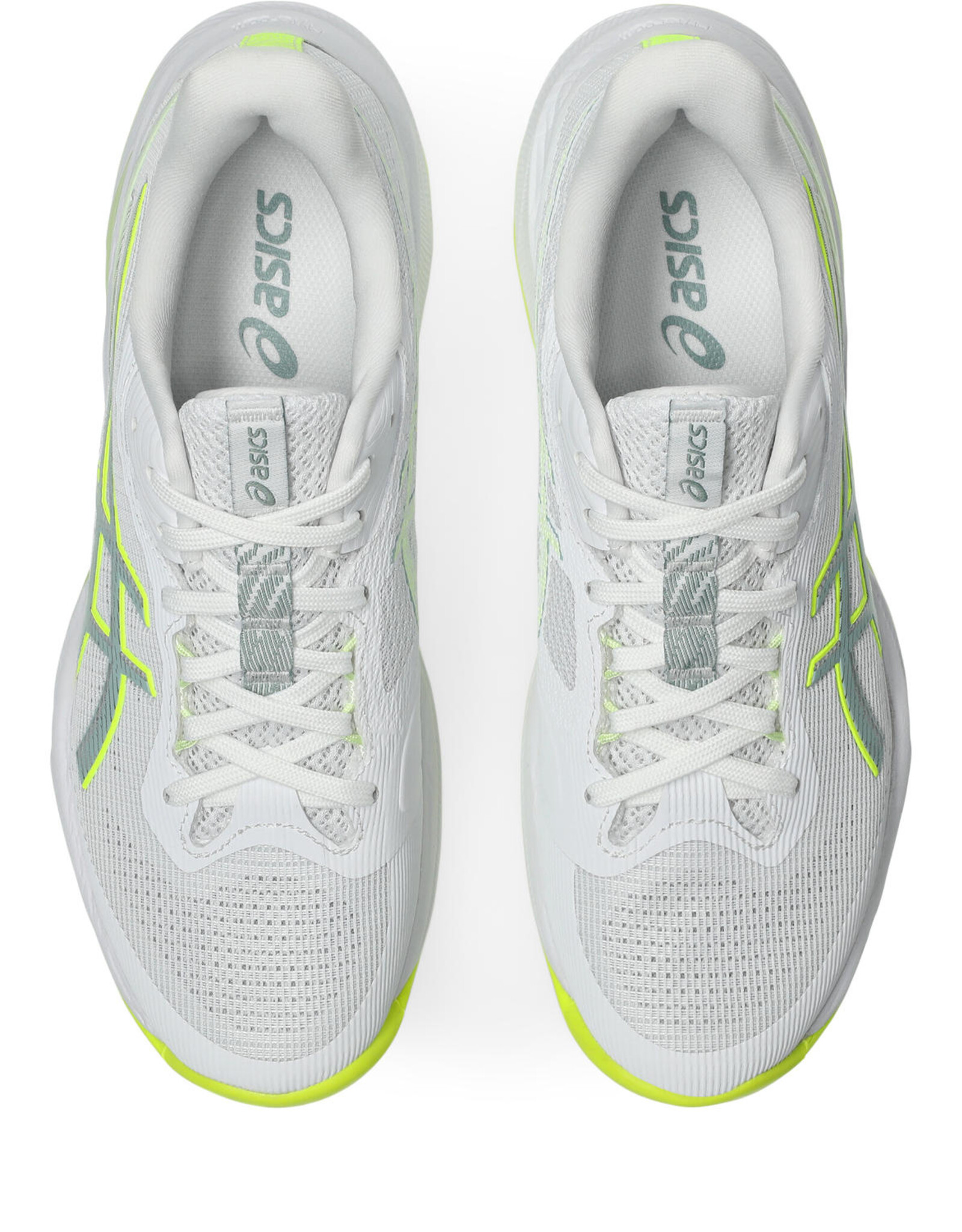 Asics NETBURNER BALLISTIC FF 4-Dames-WHITE/SAFETY YELLOW