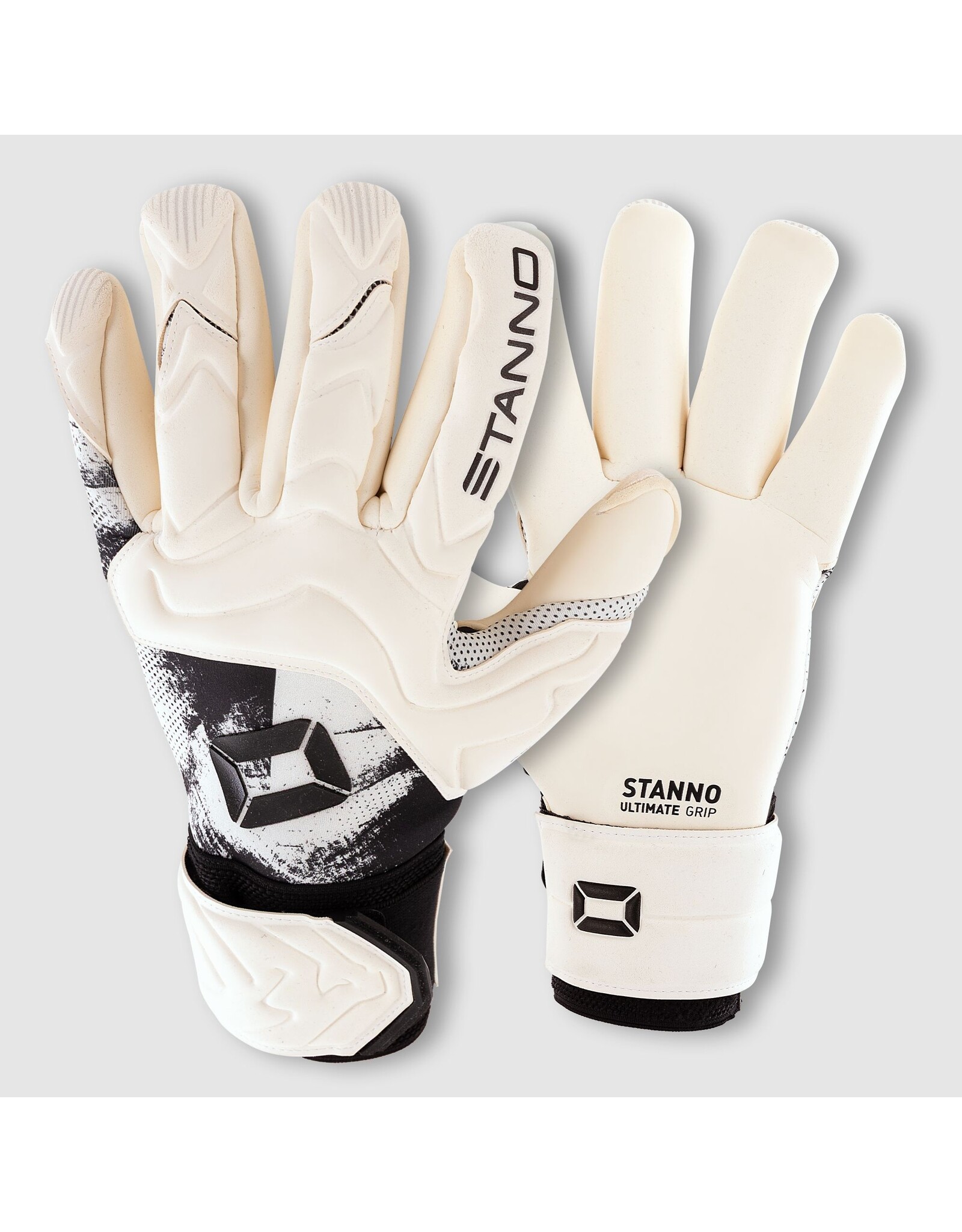 Stanno White-Black-Ultimate Grip V Goalkeeper Gloves