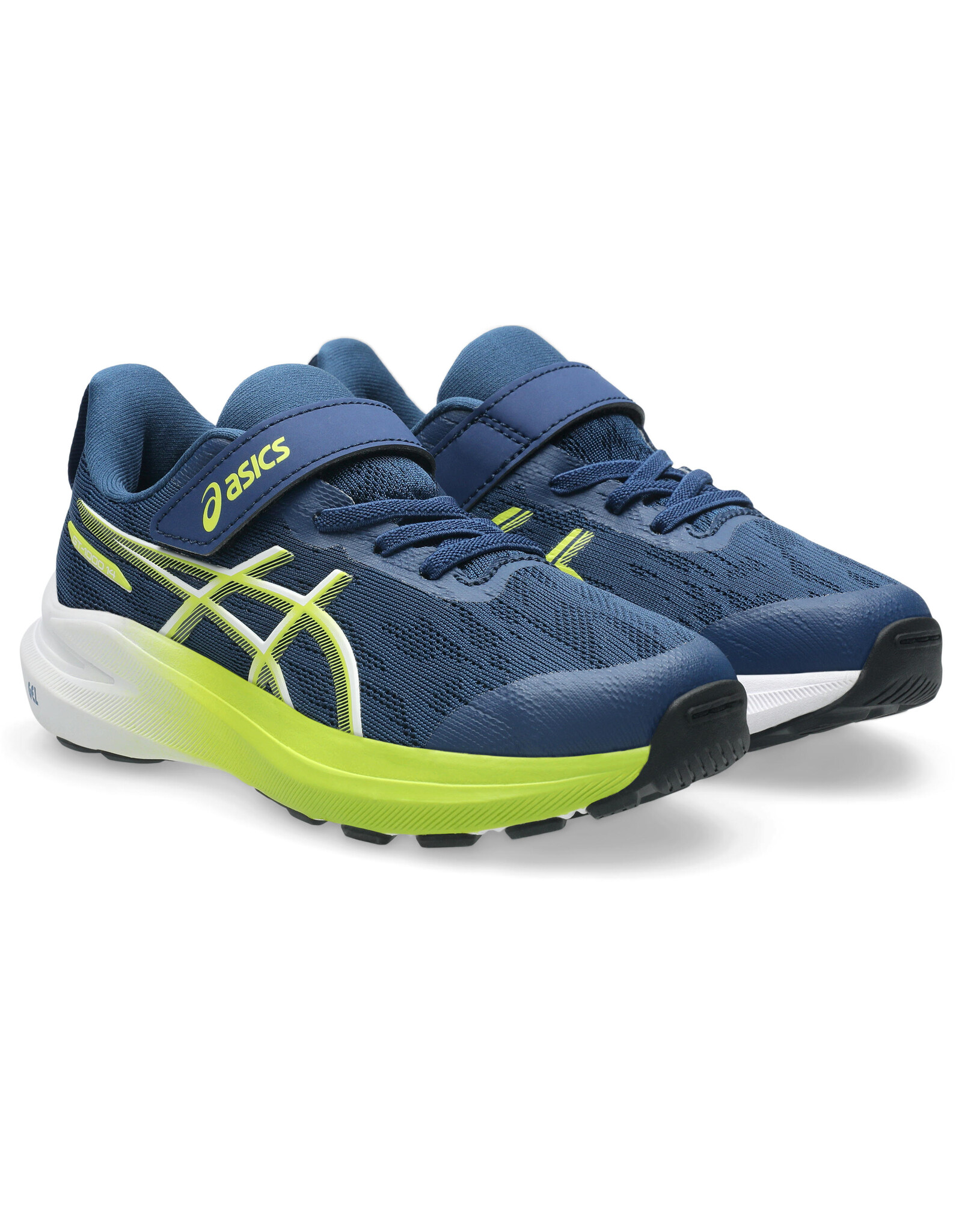 Asics GT-1000 14 PS-Kinderen-INDEPENDENCE BLUE/NEON LIME