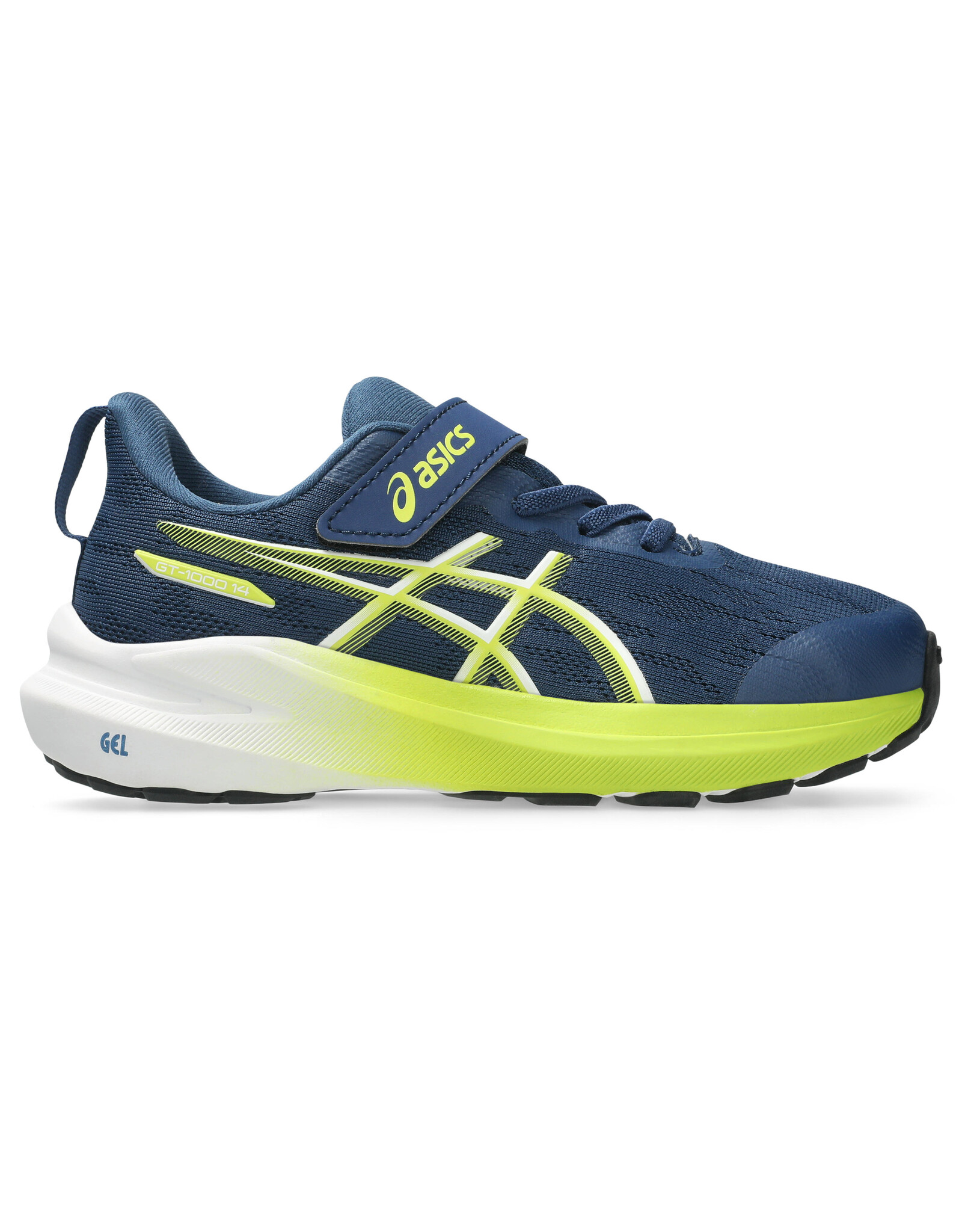 Asics GT-1000 14 PS-Kinderen-INDEPENDENCE BLUE/NEON LIME