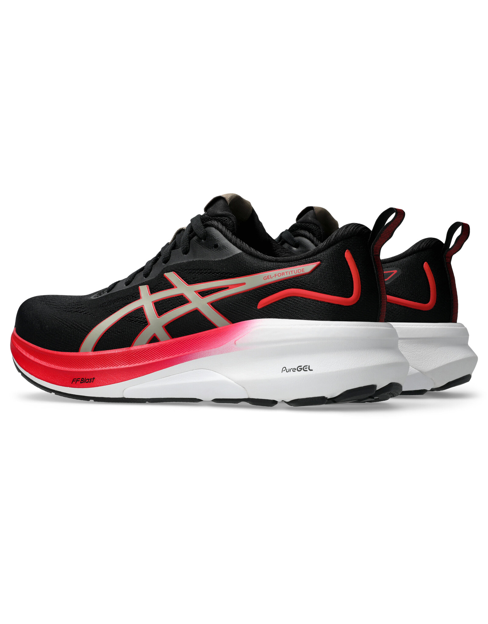 Asics GEL-FORTITUDE-Dames-BLACK/SPEED RED