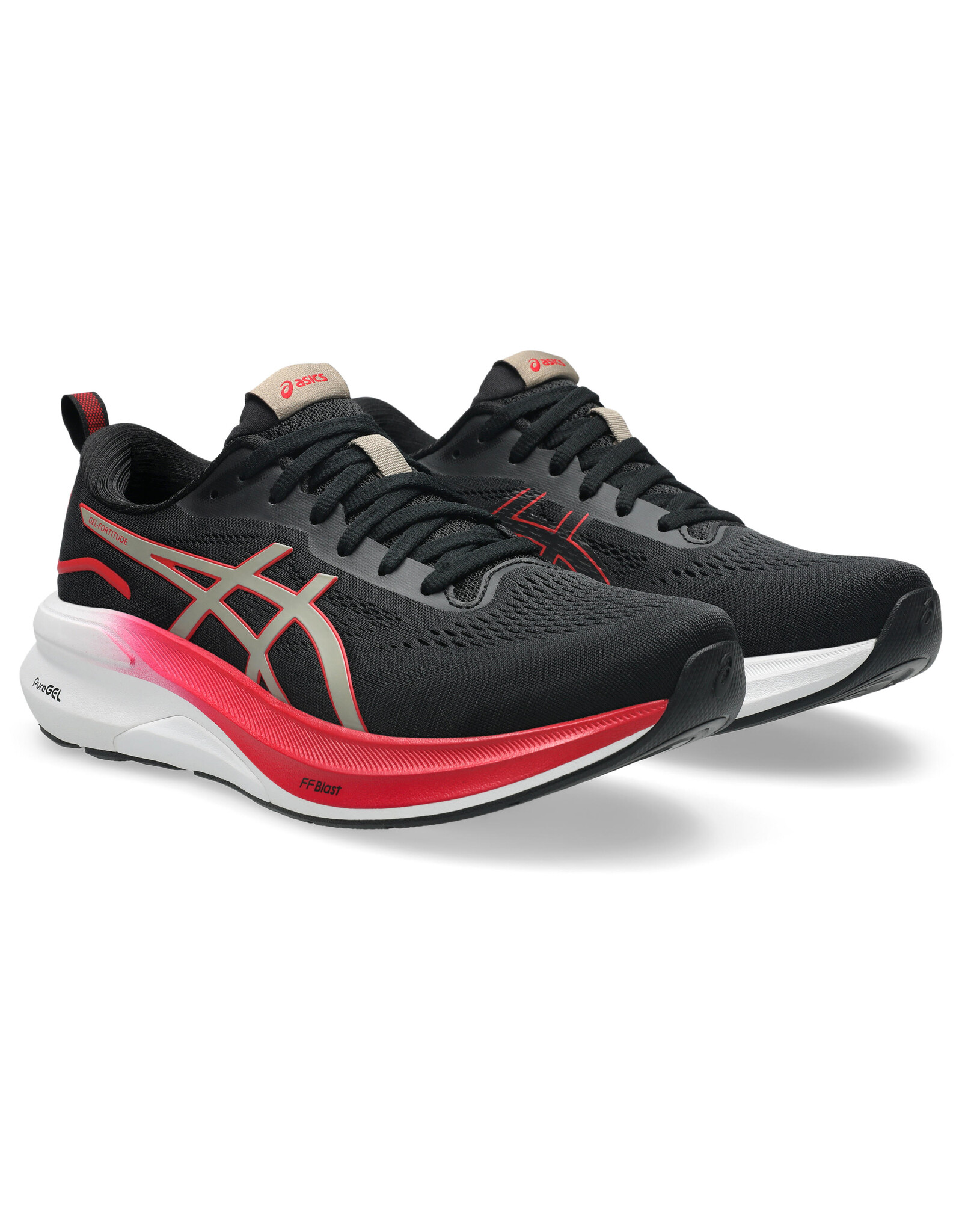Asics GEL-FORTITUDE-Dames-BLACK/SPEED RED
