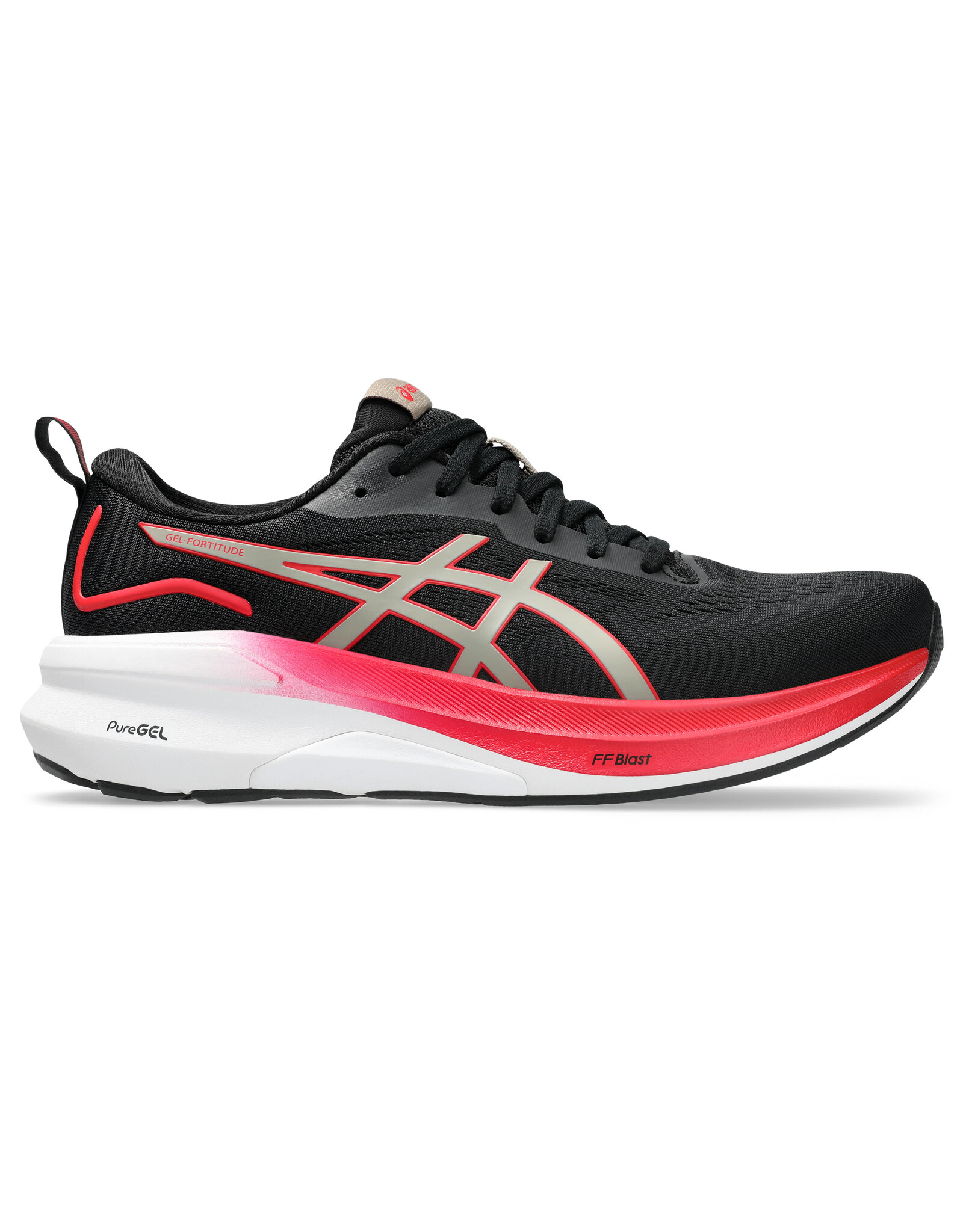 Asics GEL-FORTITUDE-Dames-BLACK/SPEED RED