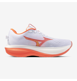Mizuno WAVE RIDER 30-Dames-White/Lava Orange/Lime Pulp