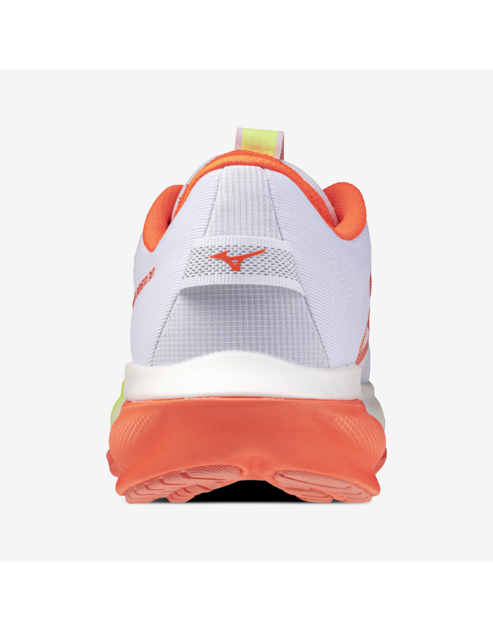 Mizuno WAVE RIDER 30-Dames-White/Lava Orange/Lime Pulp