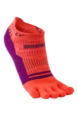 Perfecta Toes - Socklet - Hot Coral/ Grape Juice/ Charcoal